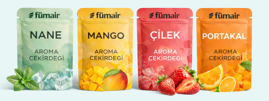 Fümair Nikotinsiz Meyve Aromaları + 4 Adet Nane, Portakal, Çilek, Mango